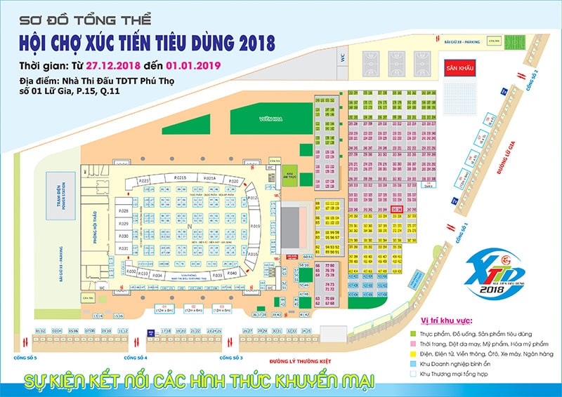Sơ đồ đến nệm vivian hội chợ tiêu dùng năm 2018