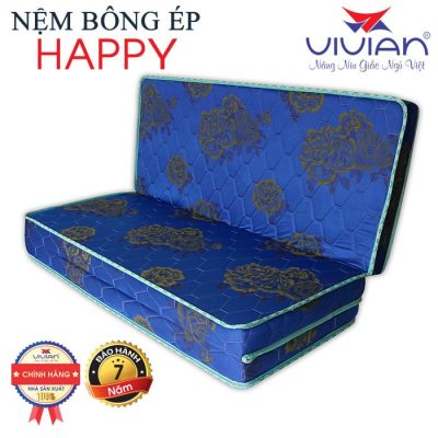 Bán nệm bông ép Happy chần vải Valize gấp 3 Vivian