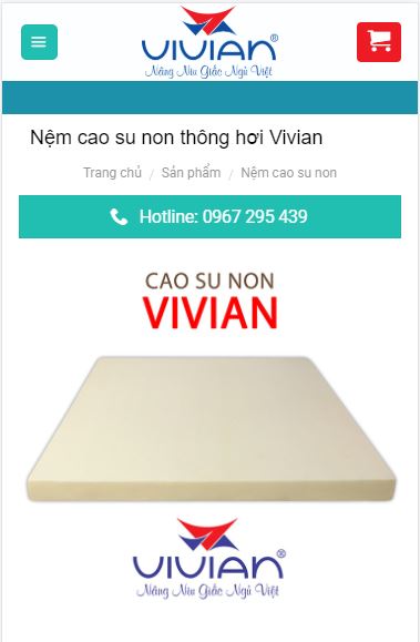 Bước 1 đặt hàng nệm vivian tại Website nemvivian.vn