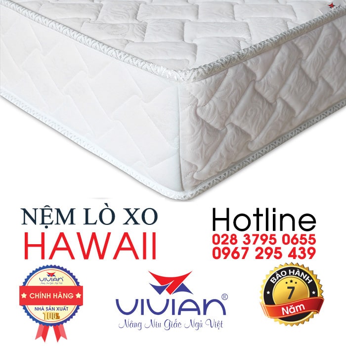 Bán nệm lò xo liên kết 2 viền Hawaii chính hãng cao cấp 003
